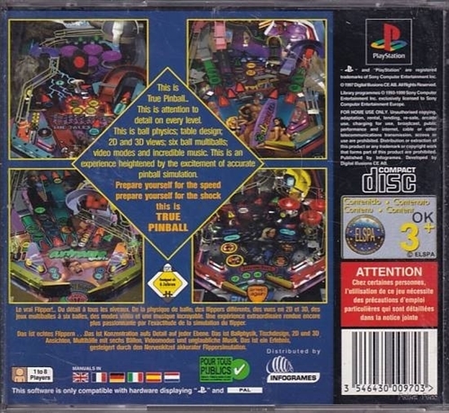 True Pinball - PS1 (B Grade) (Genbrug)